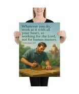 Colossians 3:23 Poster – 18&quot; x 24&quot; Christian Motivational Wall Art - €18,53 EUR