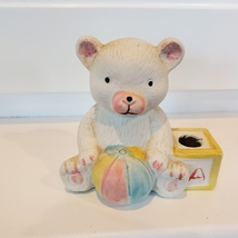 Teddy Bear Planter, Retro Nursery Decor, Baby Shower Gift, Bear Decor, Figurine