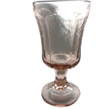 Vintage Indiana Glass MADRID Pink Depression Recollection Footed Goblet Federal - £15.81 GBP