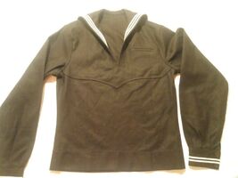 VINTAGE USN NAVY SAILOR BLACK JUMPER CRACKER JACK UNIFORM BLOUSE JACKET 38 - $77.61