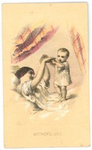 Antique CDV Circa 1870s Hand Tinted Drawing Titled &quot;Mother&#39;s Joy&quot; - £12.36 GBP