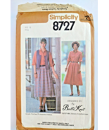 Vintage Sewing Pattern Simplicity 8727 Skirt, Blouse, Vest Sz. 10 - £3.88 GBP