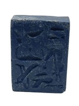 Egyptian Egypt Blue Stone Replica Hieroglyphics 2.75&quot; Artifact Decor Square - £17.39 GBP