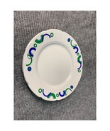 Melaform Melamine 9 in Dinner plate Set of 4 Scalloped edge White with G... - $12.19