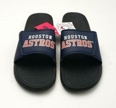 Houston Astros FOCO Cooperstown Logo Slide Flip Flops Navy Size XL (13-14) - £22.57 GBP