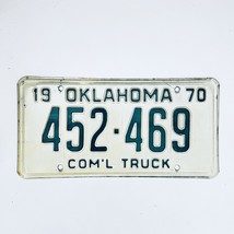 1970 United States Oklahoma Commercial Truck License Plate 452-469 - $12.28 CAD