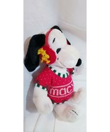 Vintage (1972) Peanuts Macy&#39;s Sweater Snoopy Dog Woodstock Earmuff Plush... - $922.05 MXN