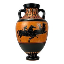 Panathenaic Prize trophy Amphora horse racing Ancient Greek Vase Ceramic Pottery - £135.41 GBP