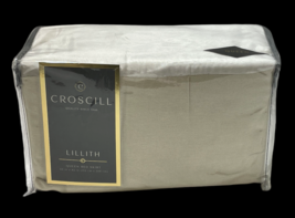 Croscill Lillith Queen Bed Skirt 60 x 82" Ecru (Cream) 100% Cotton  15.5" Drop - $29.92