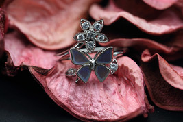 Navia Jewelry Butterfly Wings Morpho aega Silver Ring NR-5M-12 - £67.93 GBP