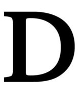 LET-D-S Letter D Small 6 Inch High - £9.22 GBP