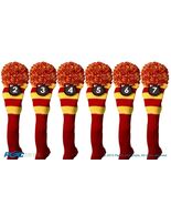 Hybrid golf club headcover 6 PC VINTAGE RED YELLOW 2 3 4 5 6 7 KNIT Head... - $80.42 CAD
