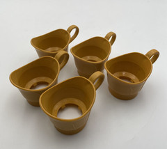 Set of 5 Vintage Plastic 79-HP Gold Yellow Cozy Cup Holders - £9.61 GBP