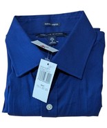 Blue Tommy Hilfiger Mens Dress Shirt Slim Fit Stretch Solid Medium 15.5 ... - $48.07 CAD