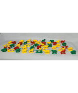 Lot of 45 Vintage Plastic Toy Farm Animals Red Yellow Green Sheep Chicke... - $358.60 MXN