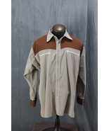 Vintage Western Shirt - Brown on Tan with Pearl Snaps - Men&#39;s 2XL - $65.00