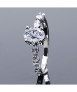 GRA Certified Oval Cut 1ct Moissanite S925 Marquise Side-Stone Engagemen... - $138.00