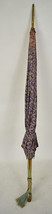 Polan Katz PK Parasol Umbrella Brass Accent Clear Green Handle Abstract ... - $93.86