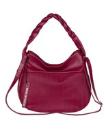 Bruno Rossi Italian Made Soft Burgundy Red Calf Leather Medium Hobo Bag - $7,692.63 MXN