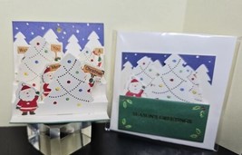 Vintage 1998 Sanrio Mini Christmas Pop Up Mini Message Card White Christ... - £23.18 GBP