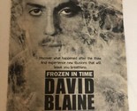 2001 David Blaine Frozen In Time Print Ad Advertisement Tv Guide Magic T... - $5.93