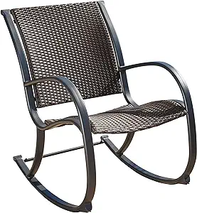 Christopher Knight Home Gracie&#39;S KD Rocking Chair, Dark Brown Ridged - $315.99