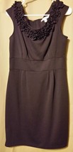 NEW NWT AA Studio AA - Purple Smooth Stretch Dress - Ruffled Neckline Si... - £14.37 GBP
