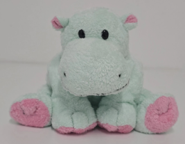 Ty Pluffies TUBBY Hippo Pink Green Plush Stuffed Animal 2002 Toy Lovey T... - $551.17 MXN