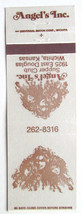 Angel&#39;s Inc. Supper Club - Wichita, Kansas Restaurant 20 Strike Matchbook Cover - £1.39 GBP