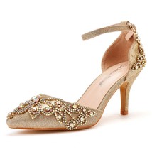 Crystal Queen Sexy Women Shoes 7cm High Heels Size 35-42 Sandals Wedding Bridal  - £60.88 GBP