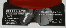 Collegiate Licensed Wisconsin Badgers Reusable Foldable Water Bottle image 3