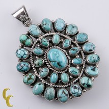 Sterling Silver 925 Native American Cabachon Turquoise Pendant - £295.94 GBP