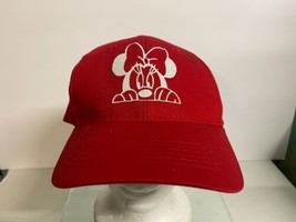 Red Baseball Hat with The Image Of Minnie Mouse Stenciled In White New W... - £8.68 GBP