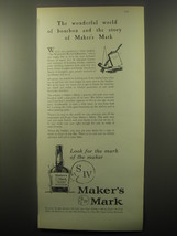 1959 Maker&#39;s Mark Bourbon Ad - The wonderful world of bourbon - £11.78 GBP