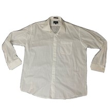 STACY ADAMS Mens Dress Shirt Size 18 33-37 Long Sleeve White Button - £7.83 GBP