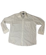 STACY ADAMS Mens Dress Shirt Size 18 33-37 Long Sleeve White Button - £10.18 GBP