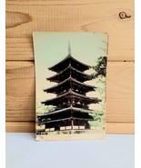 Hand Tinted Japanese Kyoto Pagoda WW2 Era Antique Postcard 1940s 3.5 x 5.5 - $49.90 CAD