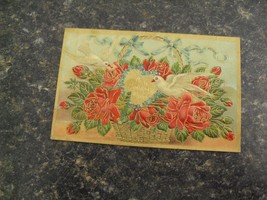 Vintage 1910s Postcard Embossed Best Birthday Wishes with Flowers and Birds - £15.03 GBP