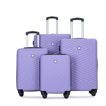 Lightweight Luggage Set: 4-Piece ABS Suitcase - £143.03 GBP