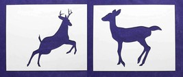Deer/Buck Full Body 2 Piece Stencil Set 14 Mil 8&quot; X 10&quot; Painting /Crafts/ Templa - £20.57 GBP
