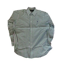 Ralph Lauren classic fit green pink blue gingham dress button up shirt s... - $20.99