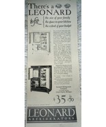 Leonard Refrigerators Print Advertisement Art 1920s - £4.73 GBP