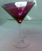 Purple red Martini Glass 7.5" tall large - $22.25