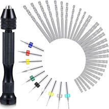 57 Pieces Hand Drill Bits Set, Pin Vise  (0.1-1mm, Random Color PCB Drill) - $22.87