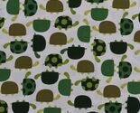 Cotton Turtles Reptiles Animals Nature Kids Fabric Print by the Yard D57... - $12.95
