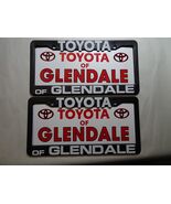 Pair 2X of Toyota of Glendale License Plate Frame - Dealership Plastic - $38.29