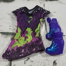 Disney Descendants 3 Mal Doll Replacement Purple &amp; Blue Flame Boots And Dress - £11.76 GBP