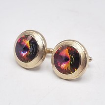 Cufflink Set Mens Mid Century Design Colorful Prism - £23.89 GBP