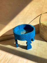 Blue vintage handicraft Moroccan table . - £150.60 GBP