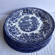 (6) Royal Wessex Tonquin Blue Floral Dinner Plates ~ New ~ - $60.00